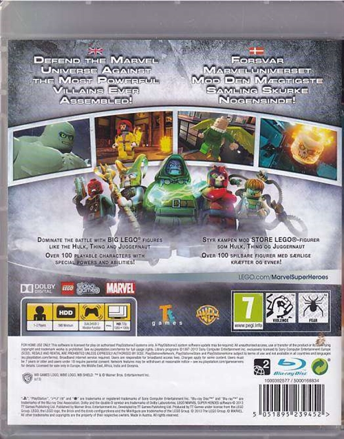 LEGO MARVEL Super Heroes  - PS3 (B Grade) (Genbrug)